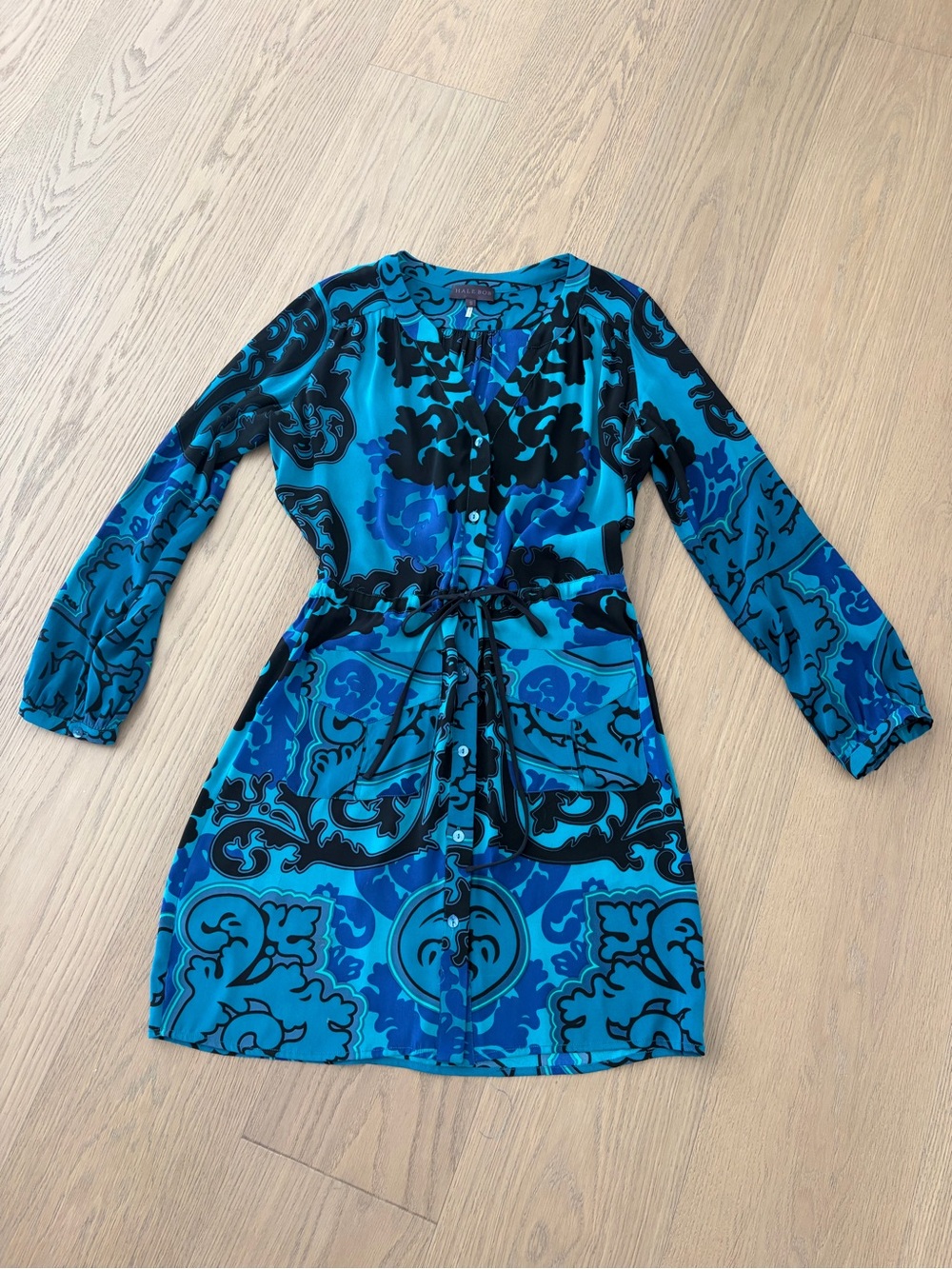 Vintage Hale Bob stretch silk pattern dress